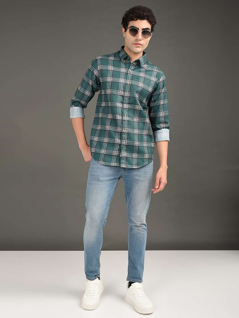 men checkered long sleeve regular fit casual shirt - 21982205 -  Standard Image - 3