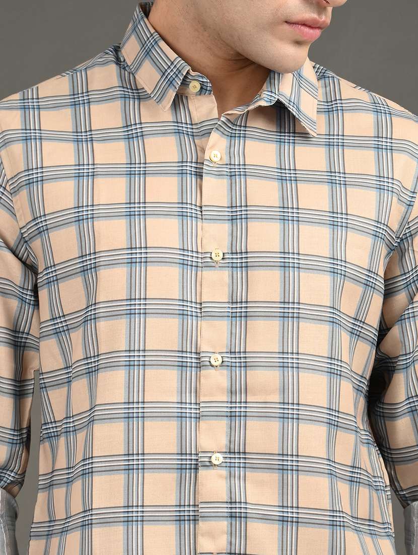men checkered long sleeve regular fit casual shirt - 21982207 -  Standard Image - 3