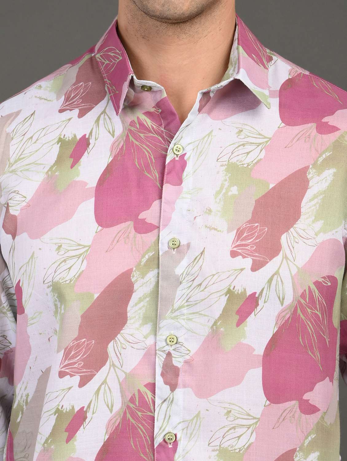 men printed long sleeve regular fit casual shirt - 21982215 -  Standard Image - 3