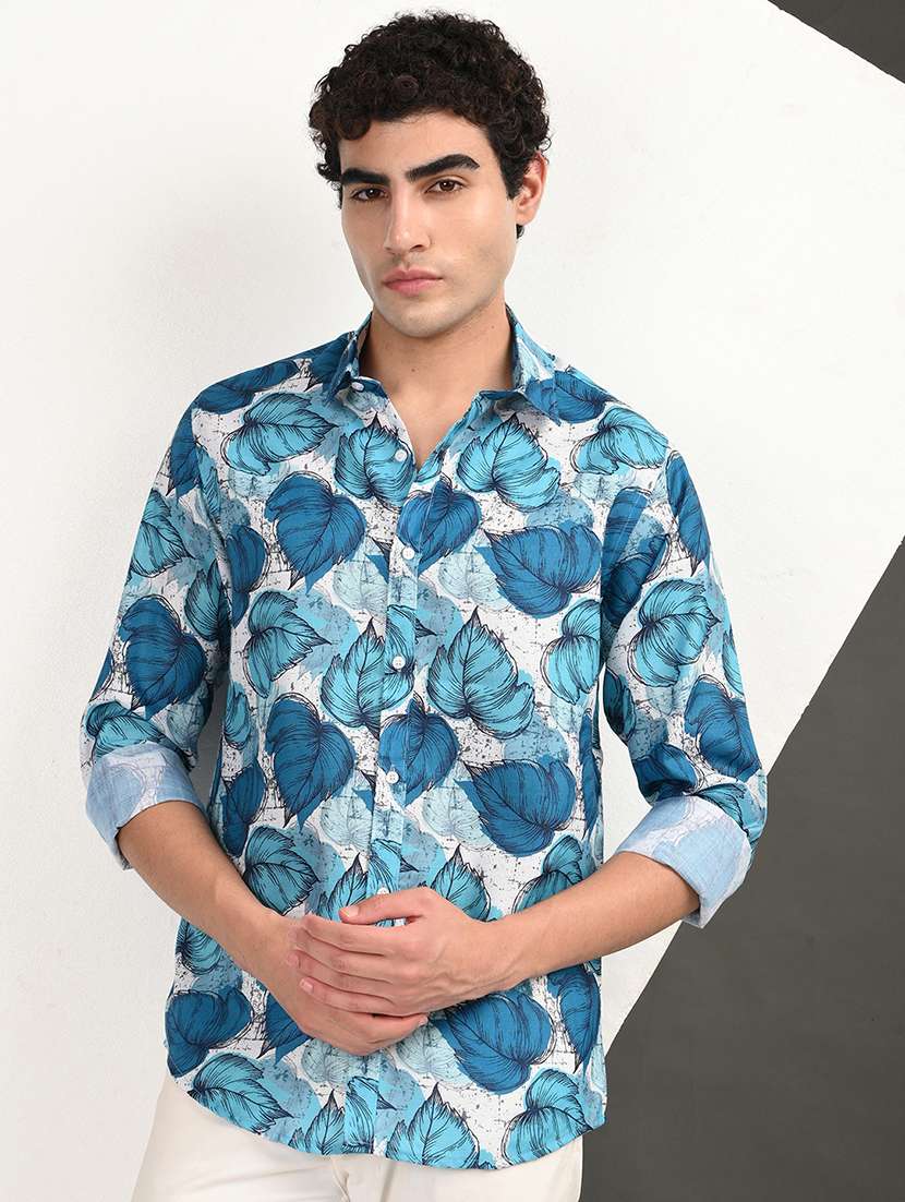 men printed long sleeve regular fit casual shirt - 21982216 -  Zoom Image - 0