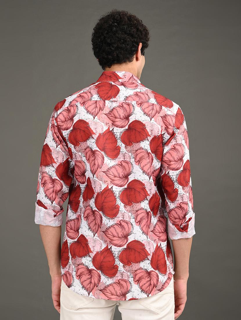 men printed long sleeve regular fit casual shirt - 21982218 - Standard Image - 3