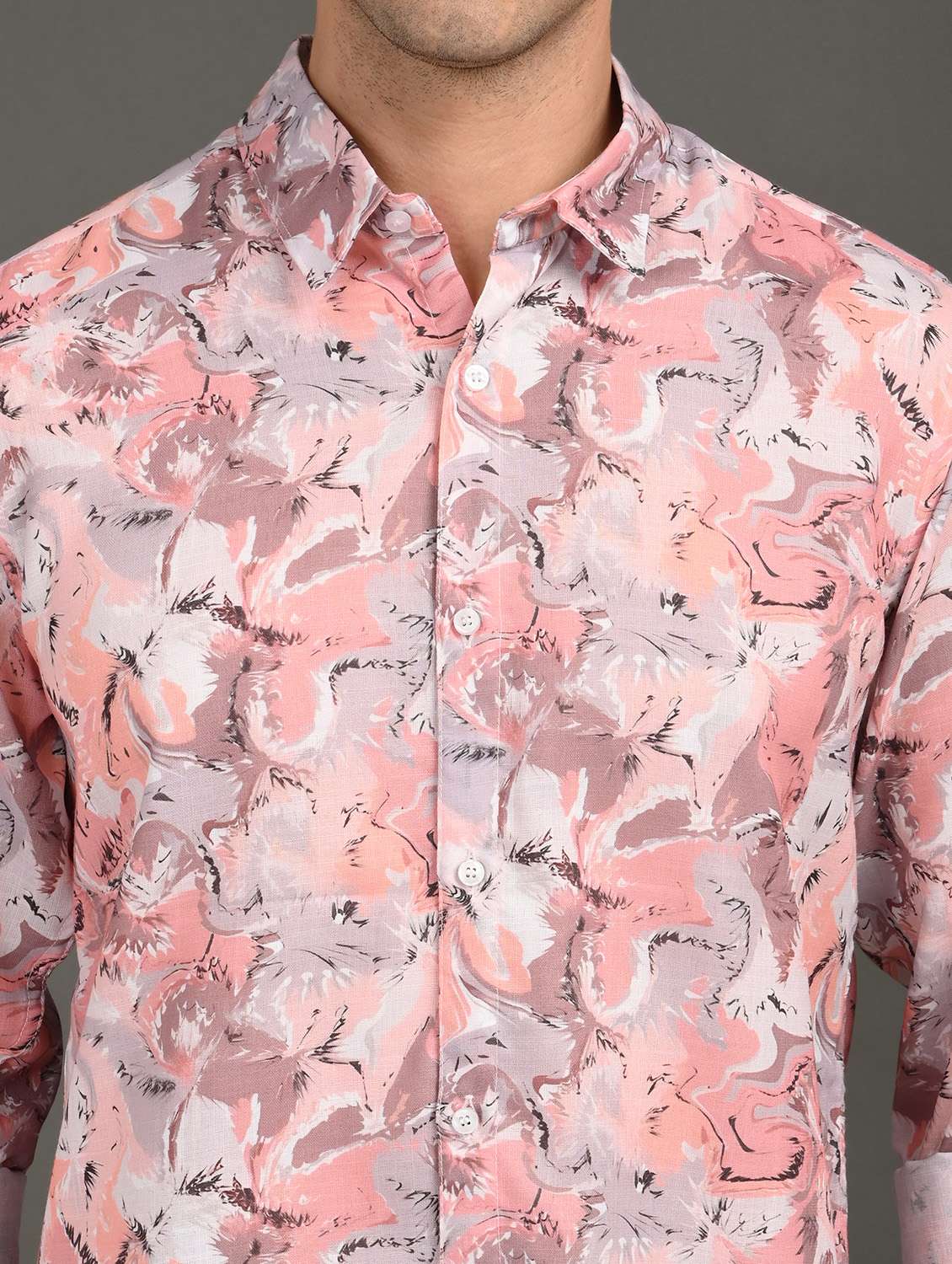 men printed long sleeve regular fit casual shirt - 21982225 -  Standard Image - 3