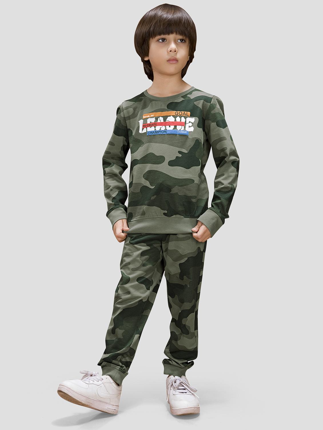 boys printed long sleeve full length co-ords set - 21982256 -  Zoom Image - 0