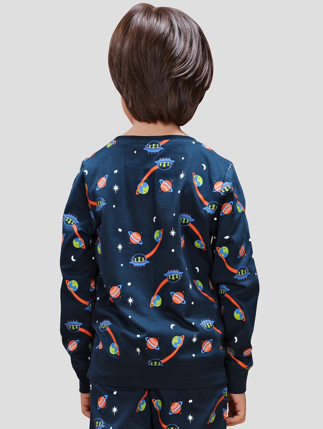 boys printed long sleeve full length co-ords set - 21982257 - Standard Image - 3