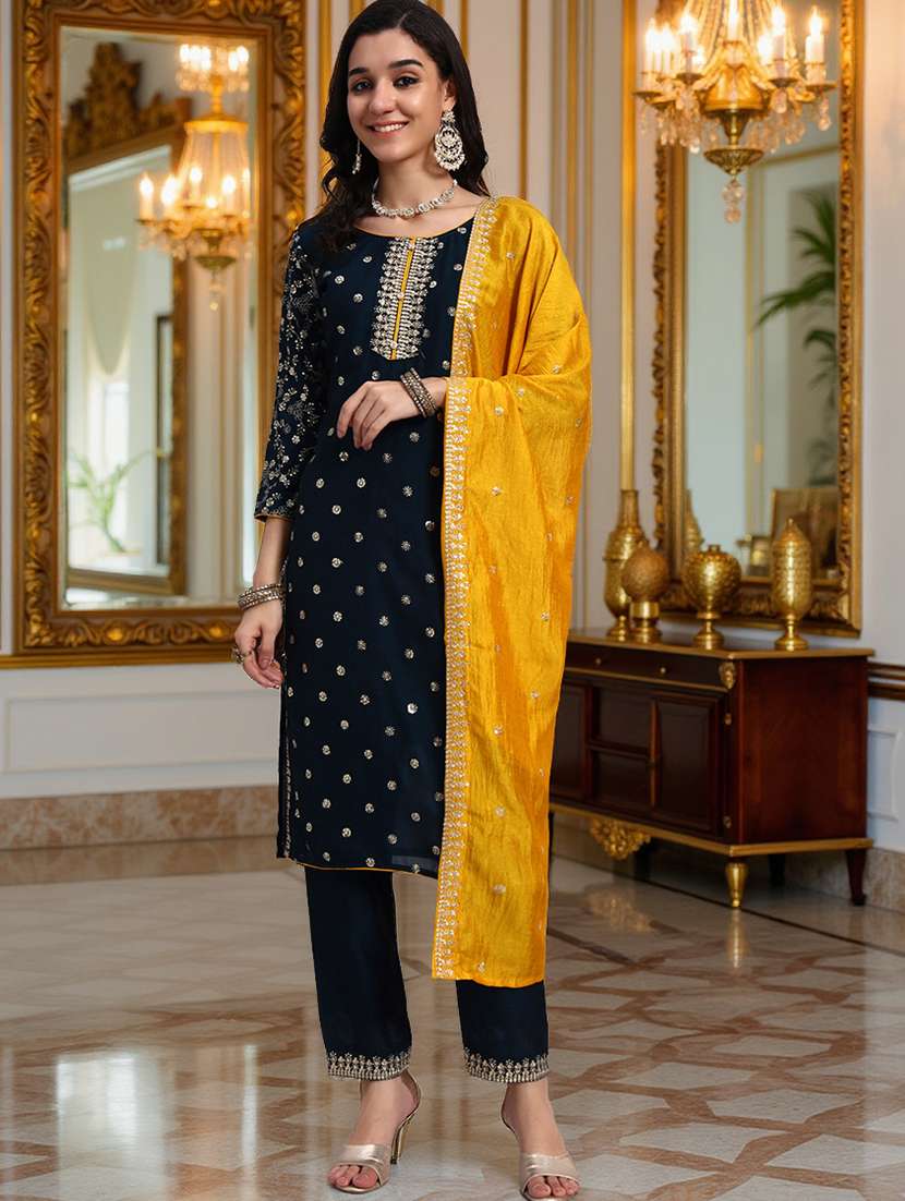 green silk blend suit set - 21982262 - Standard Image - 5