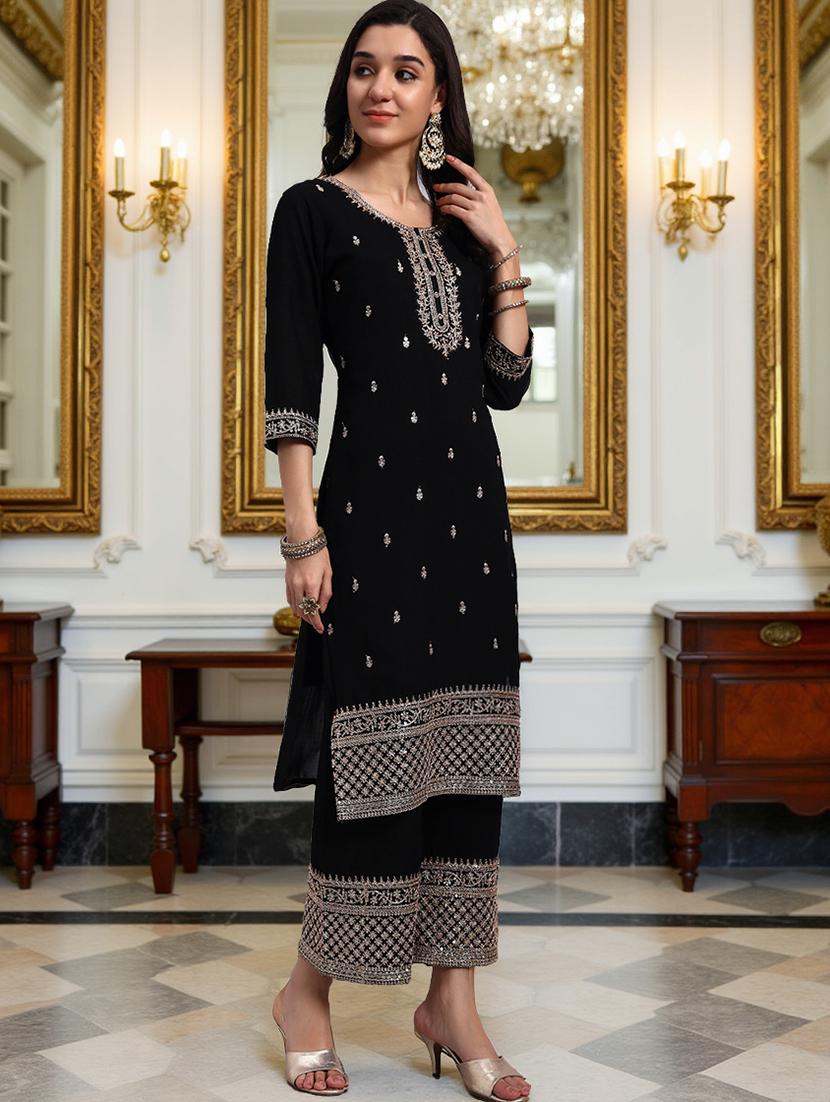 black silk blend coord set - 21982263 - Standard Image - 3