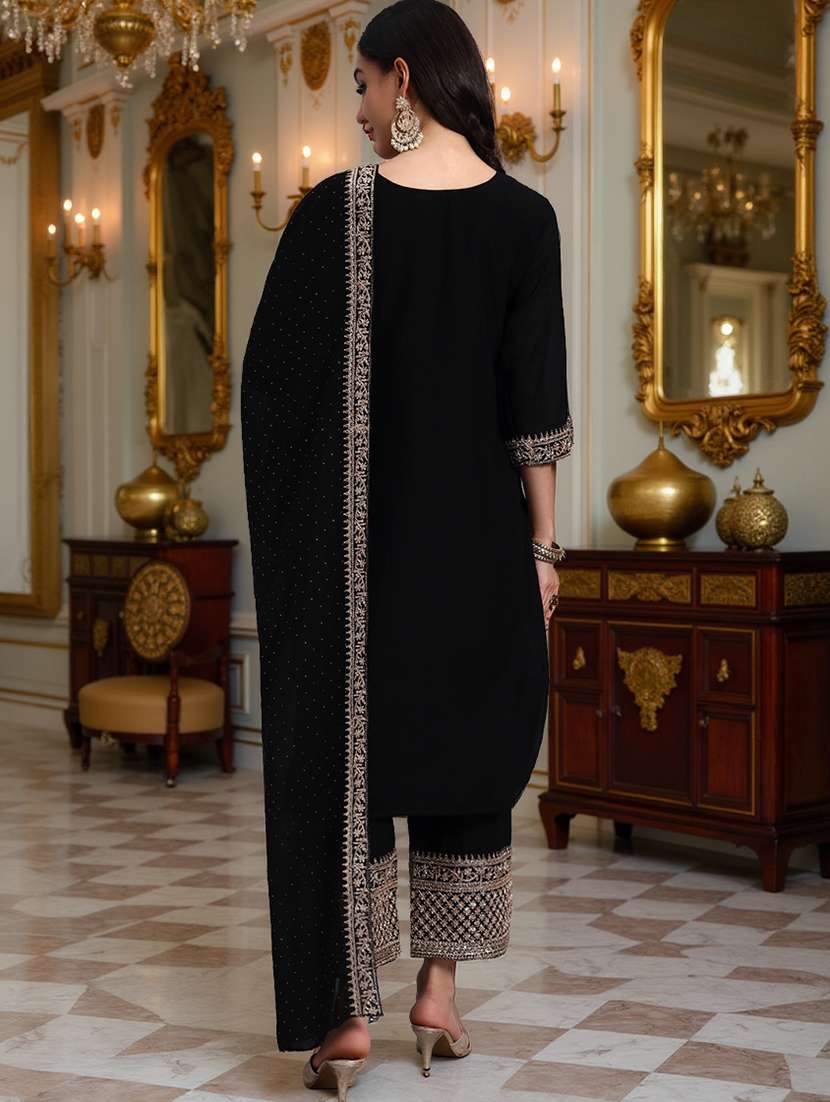 black silk blend coord set - 21982263 - Standard Image - 5