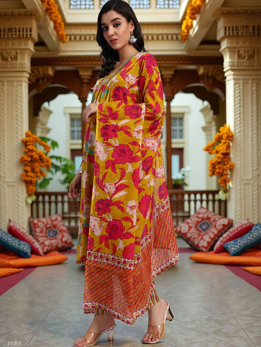 multi colored rayon suit set - 21982265 - Standard Image - 3