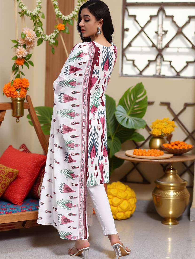 multi colored cotton suit set - 21982266 - Standard Image - 3