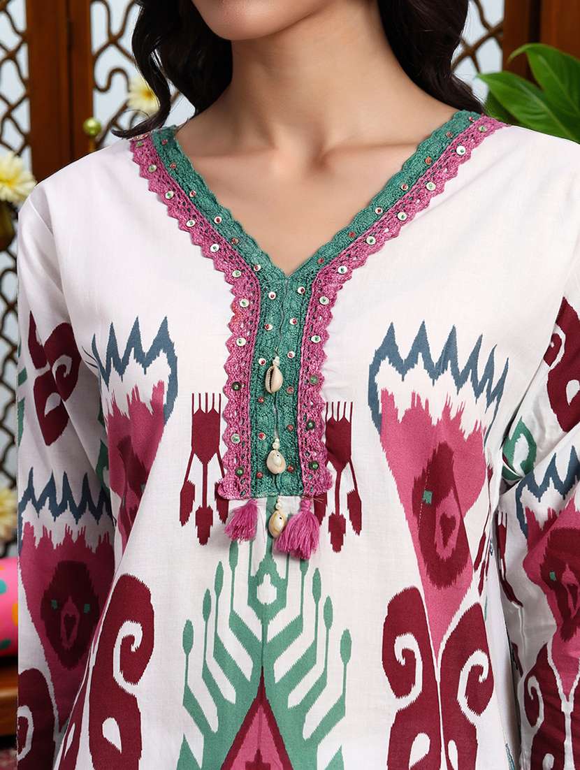 multi colored cotton suit set - 21982266 - Standard Image - 5