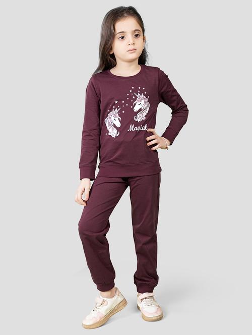 girls graphic printed long sleeve pyjama set nightwear - 21982293 -  Standard Image - 0