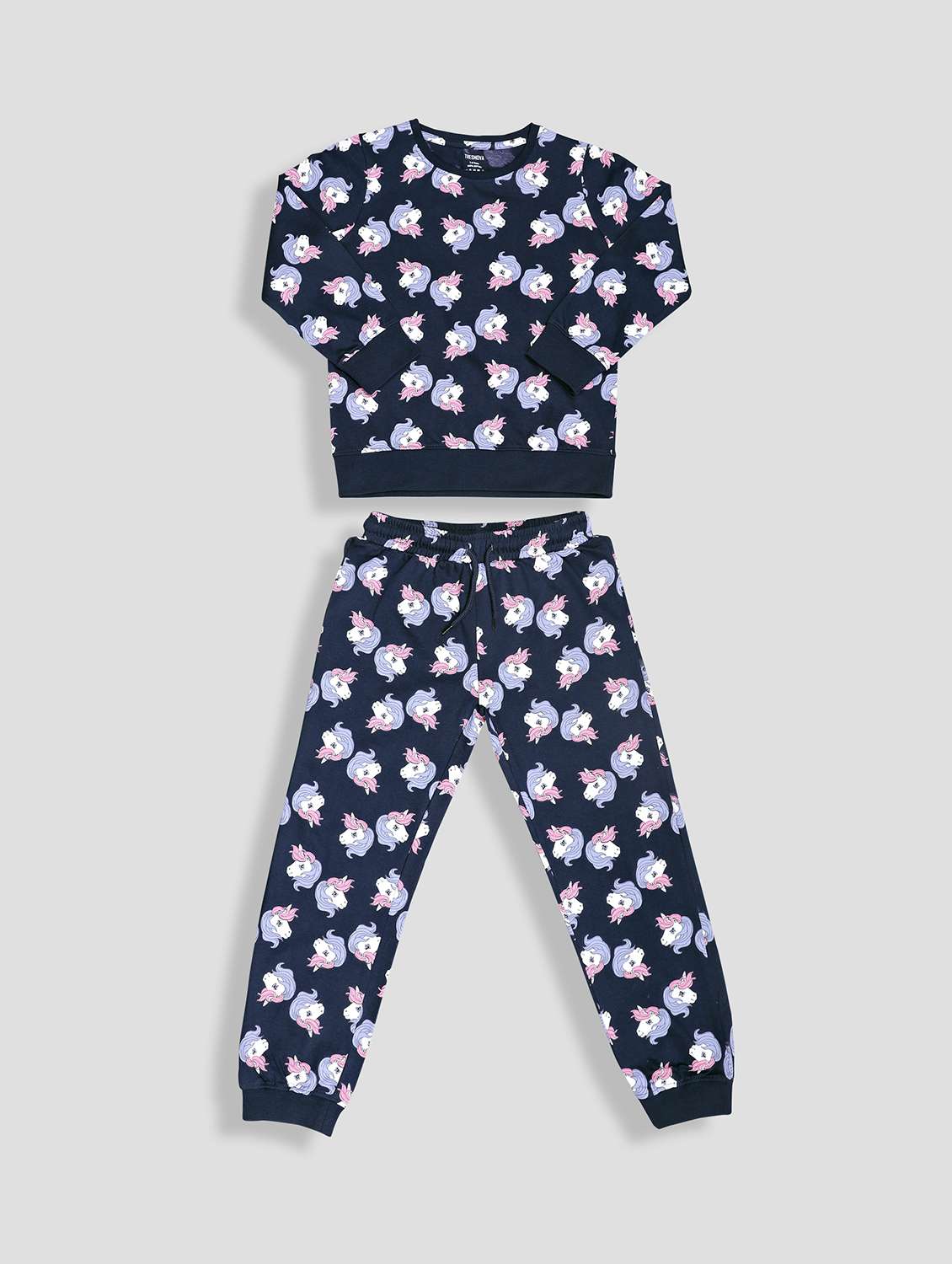 girls printed long sleeve pyjama set nightwear - 21982294 -  Standard Image - 3