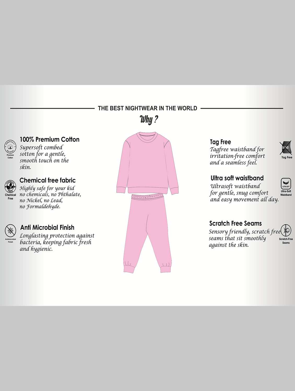 girls printed long sleeve pyjama set nightwear - 21982294 -  Standard Image - 5