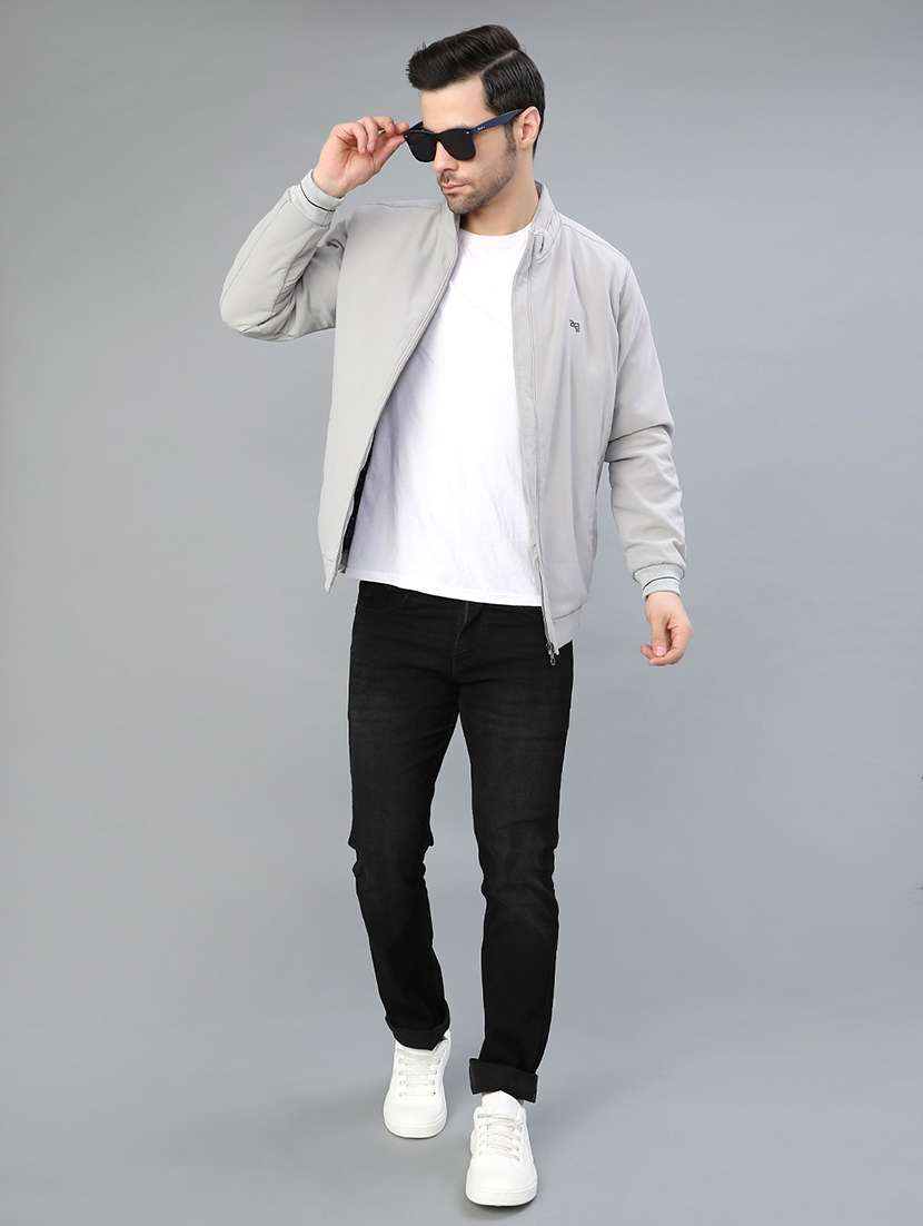 men solid long sleeve regualr fit casual jacket - 21982318 -  Standard Image - 3