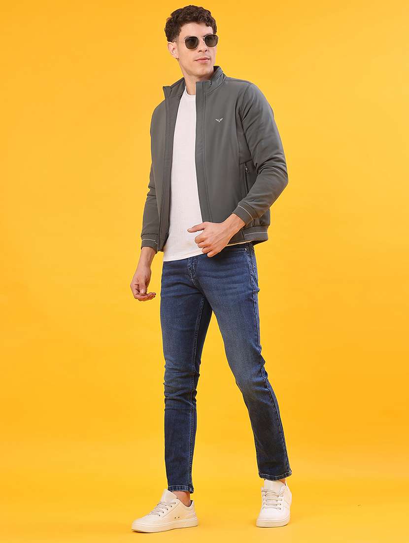 men solid long sleeve bomber jacket - 21982319 -  Standard Image - 5