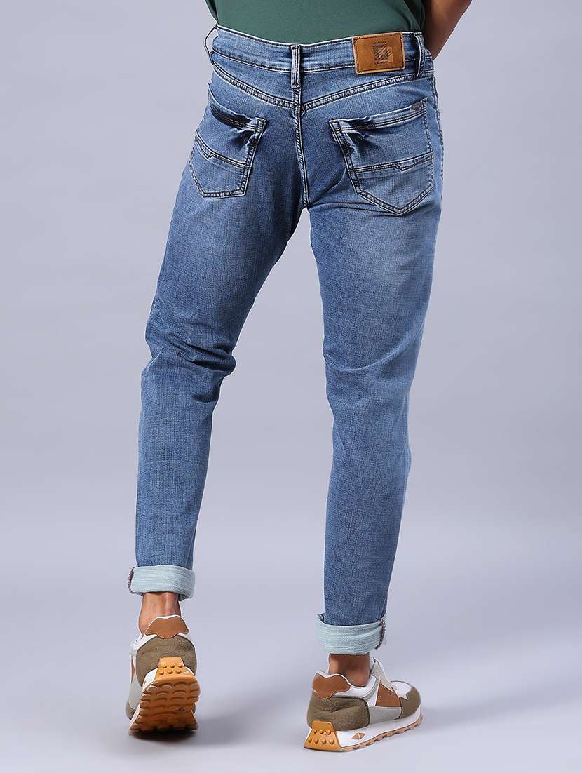 men washed mid rise full length jeans - 21982417 -  Standard Image - 3