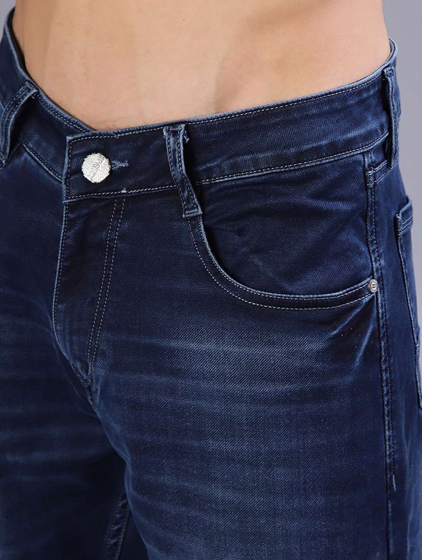 men washed mid rise full length tapered jeans - 21982419 -  Standard Image - 5