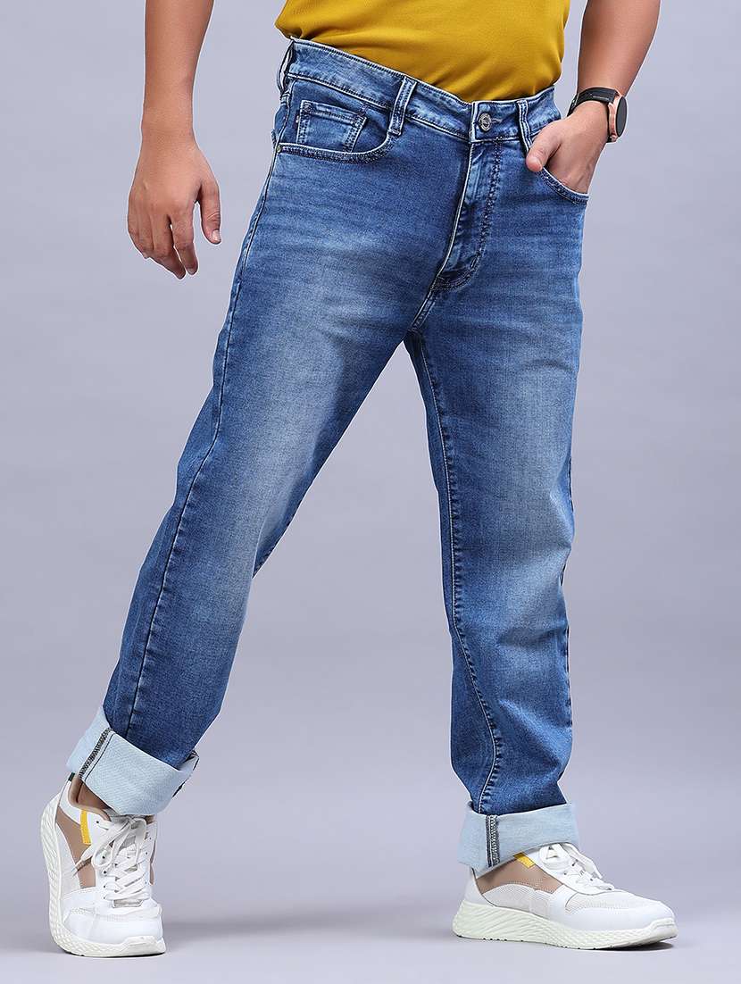 men washed mid rise full length jeans - 21982421 -  Standard Image - 3