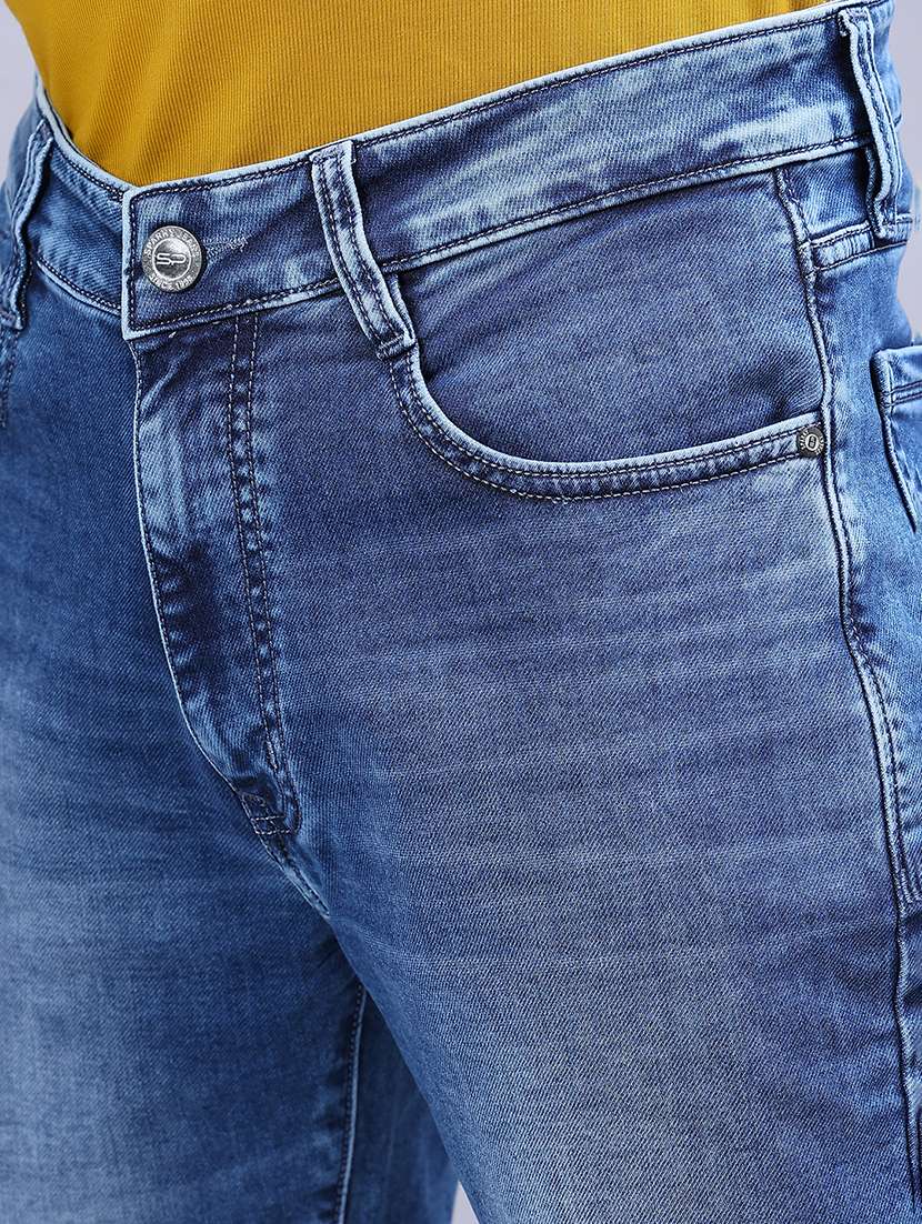 men washed mid rise full length jeans - 21982421 -  Standard Image - 5