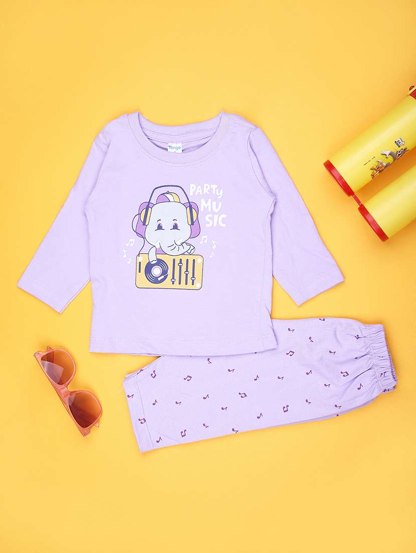 kids printed t-shirt and pajama co-ord set