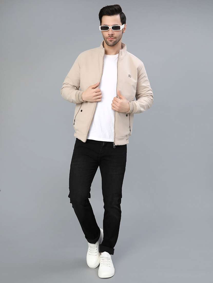 men solid long sleeve regualr fit casual jacket - 21982454 -  Standard Image - 3