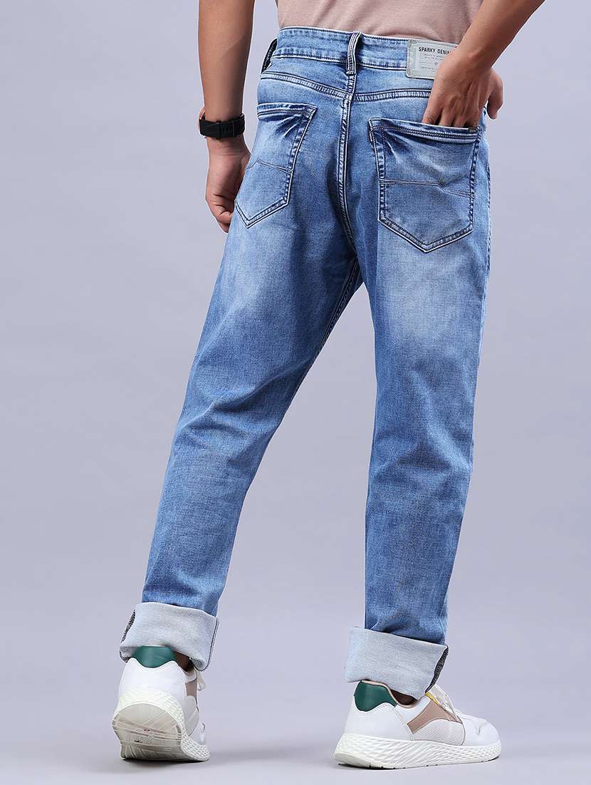 men washed mid rise full length jeans - 21982459 -  Standard Image - 3