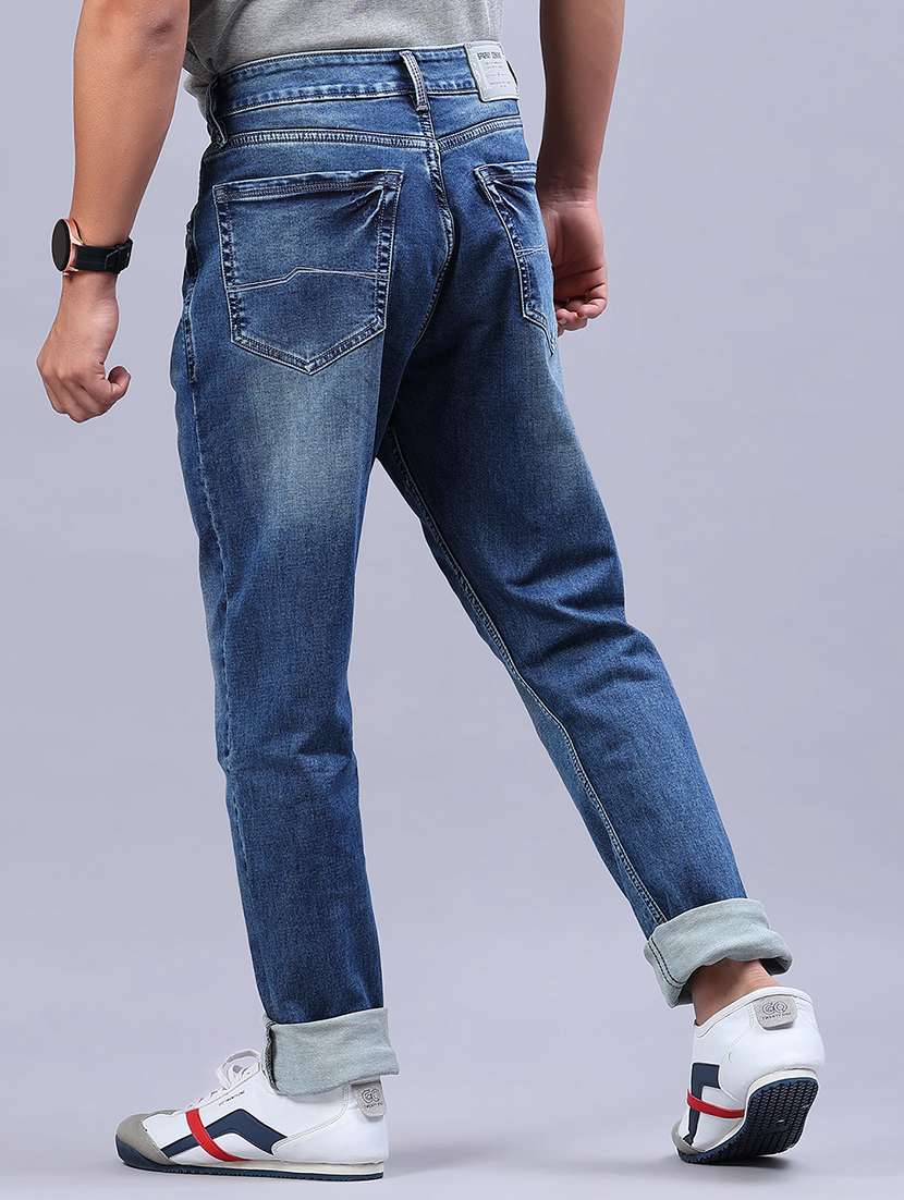 men washed mid rise full length jeans - 21982460 -  Standard Image - 3