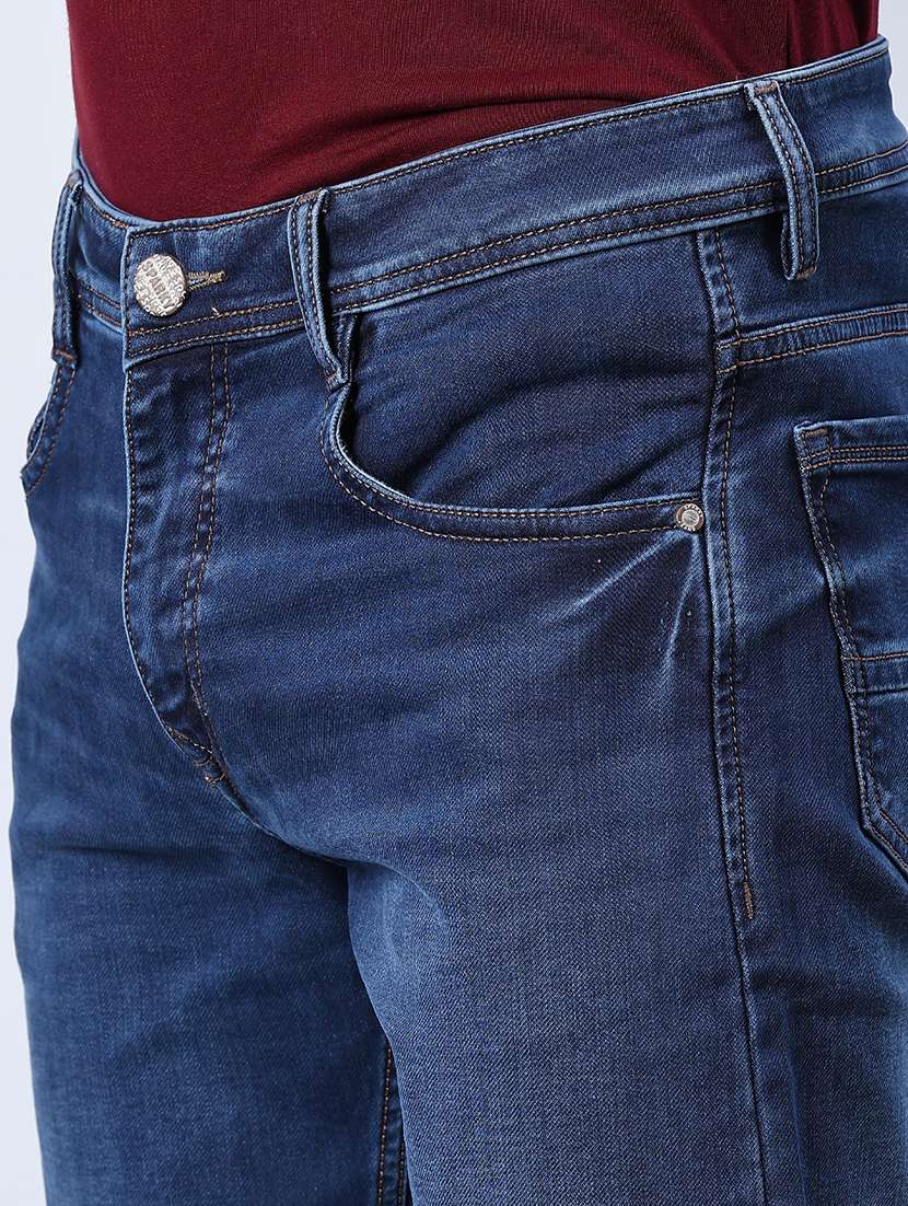Men Washed Mid Rise Full Length Jeans - 21982461 -  Standard Image - 5