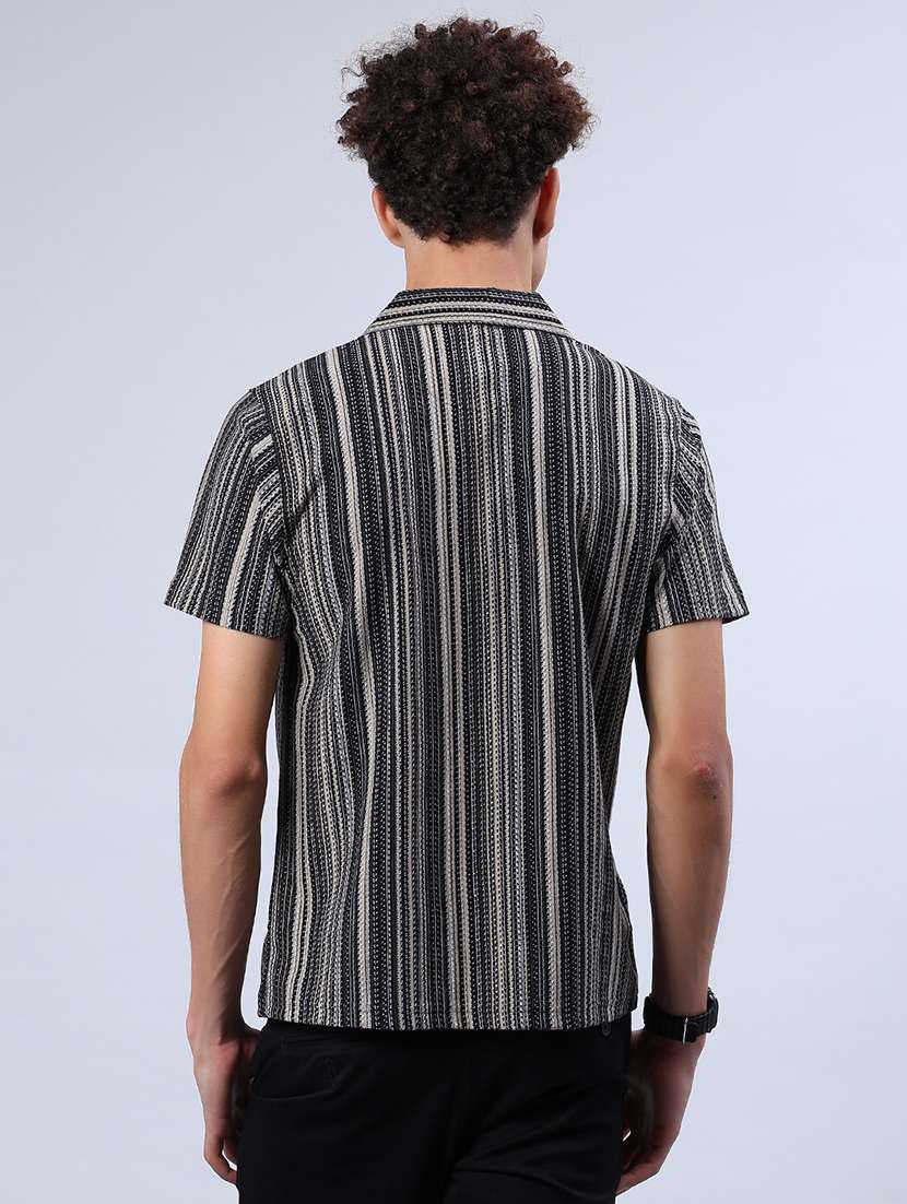 men self design short sleeve regular fit casual shirt - 21982466 -  Standard Image - 3