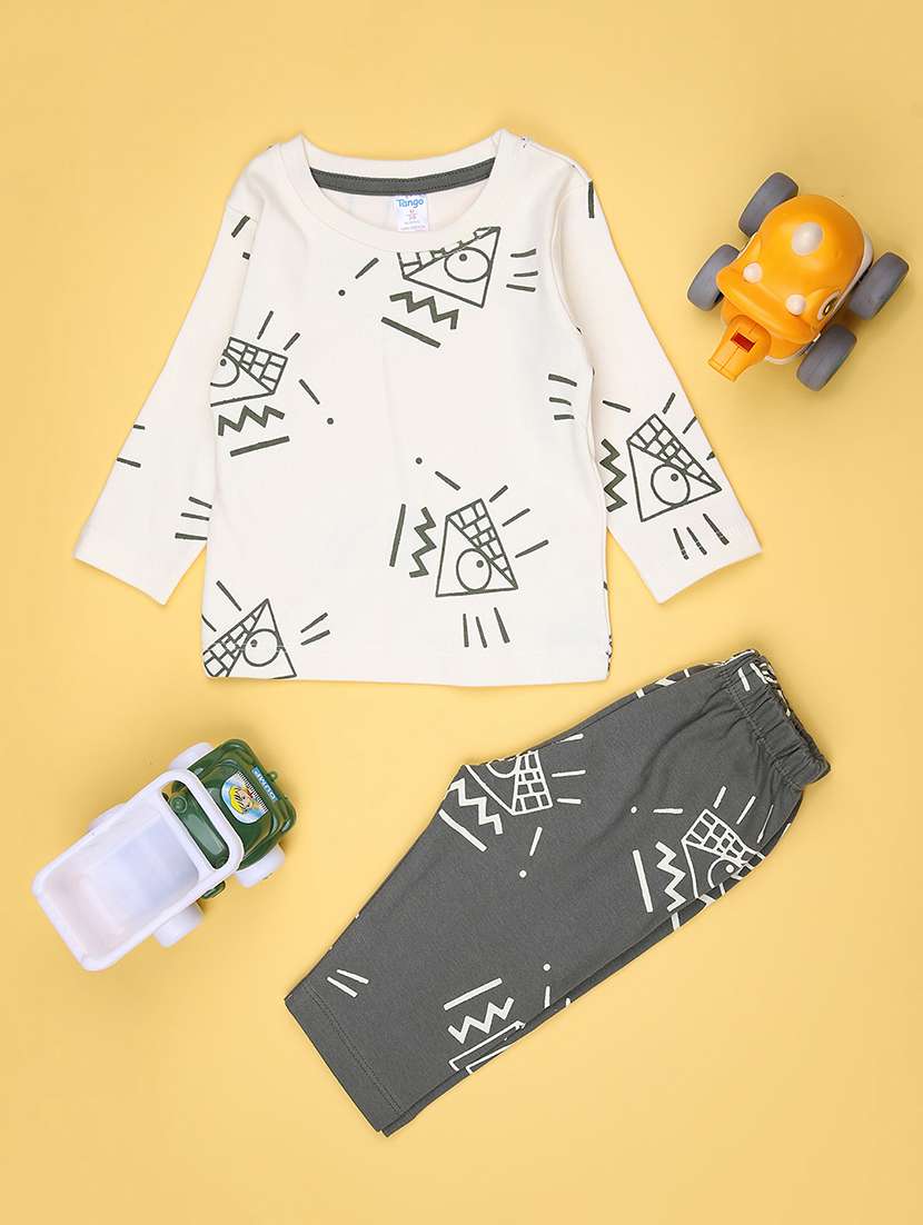 kids printed t-shirt and pajama co-ord set - 21982497 - Zoom Image - 0