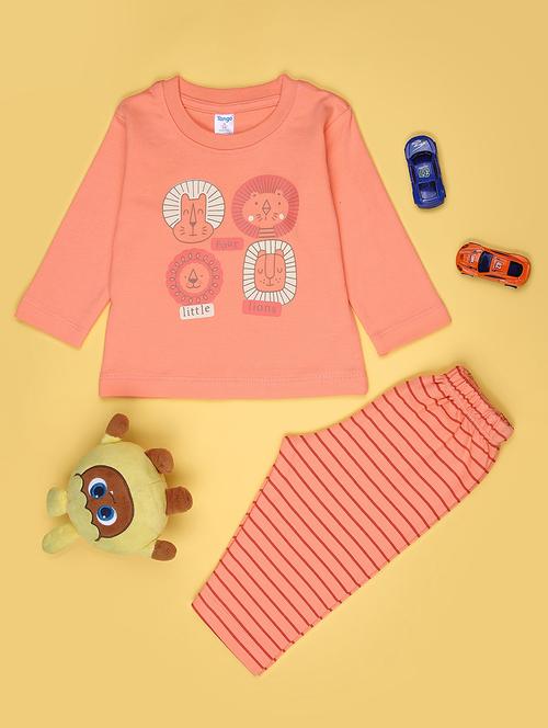 kids printed t-shirt and pajama co-ord set - 21982498 - Standard Image - 0