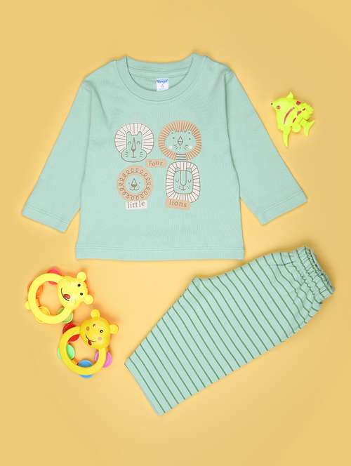 kids printed t-shirt and pajama co-ord set - 21982500 - Standard Image - 0