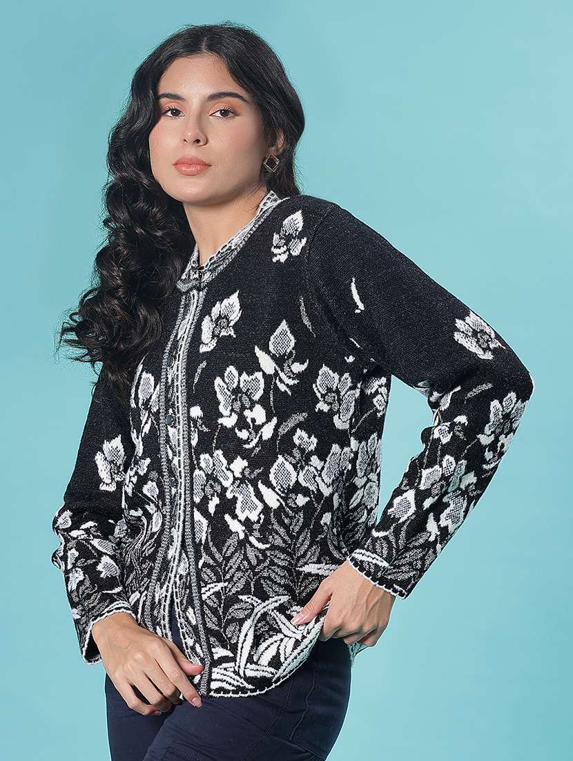 women self design long sleeve cardigan - 21982549 -  Zoom Image - 0