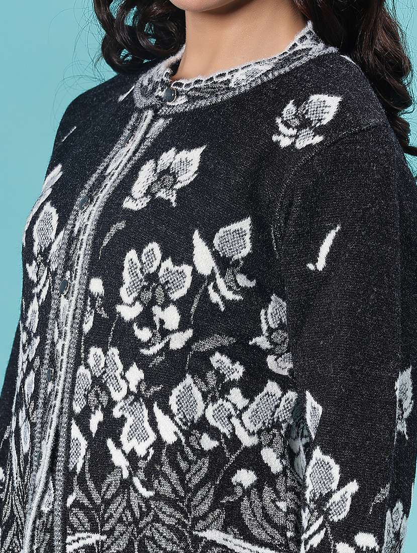 women self design long sleeve cardigan - 21982549 - Standard Image - 5