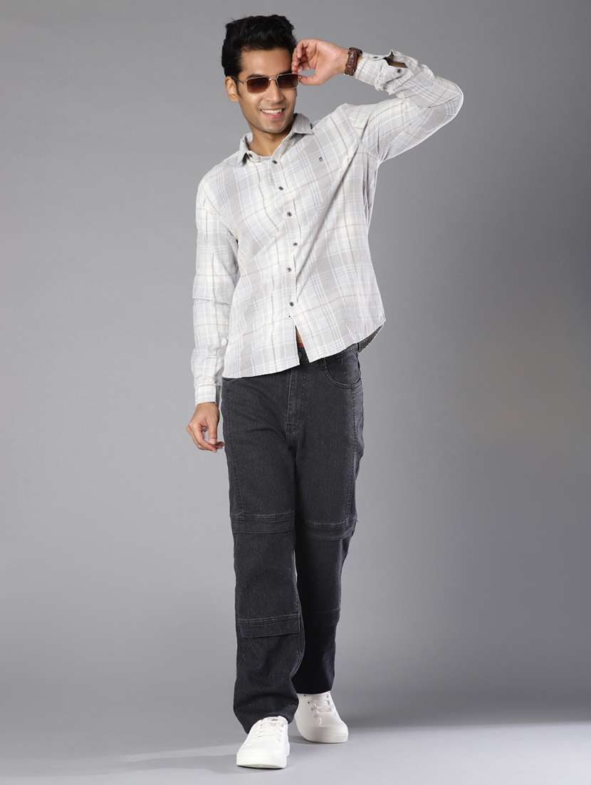 men checkered long sleeve regular fit casual shirt - 21982588 -  Standard Image - 5