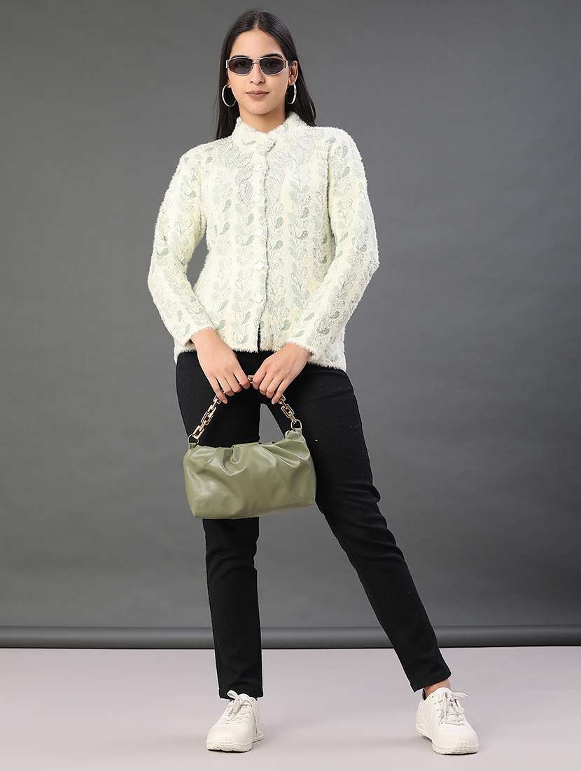 women self designed long sleeve cardigan - 21982635 -  Standard Image - 5