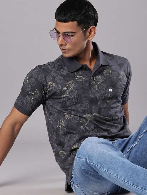 men printed short sleeve regular fit polo t-shirt - 21982681 - Standard Image - 0
