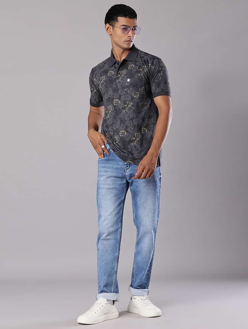 men printed short sleeve regular fit polo t-shirt - 21982681 - Standard Image - 3