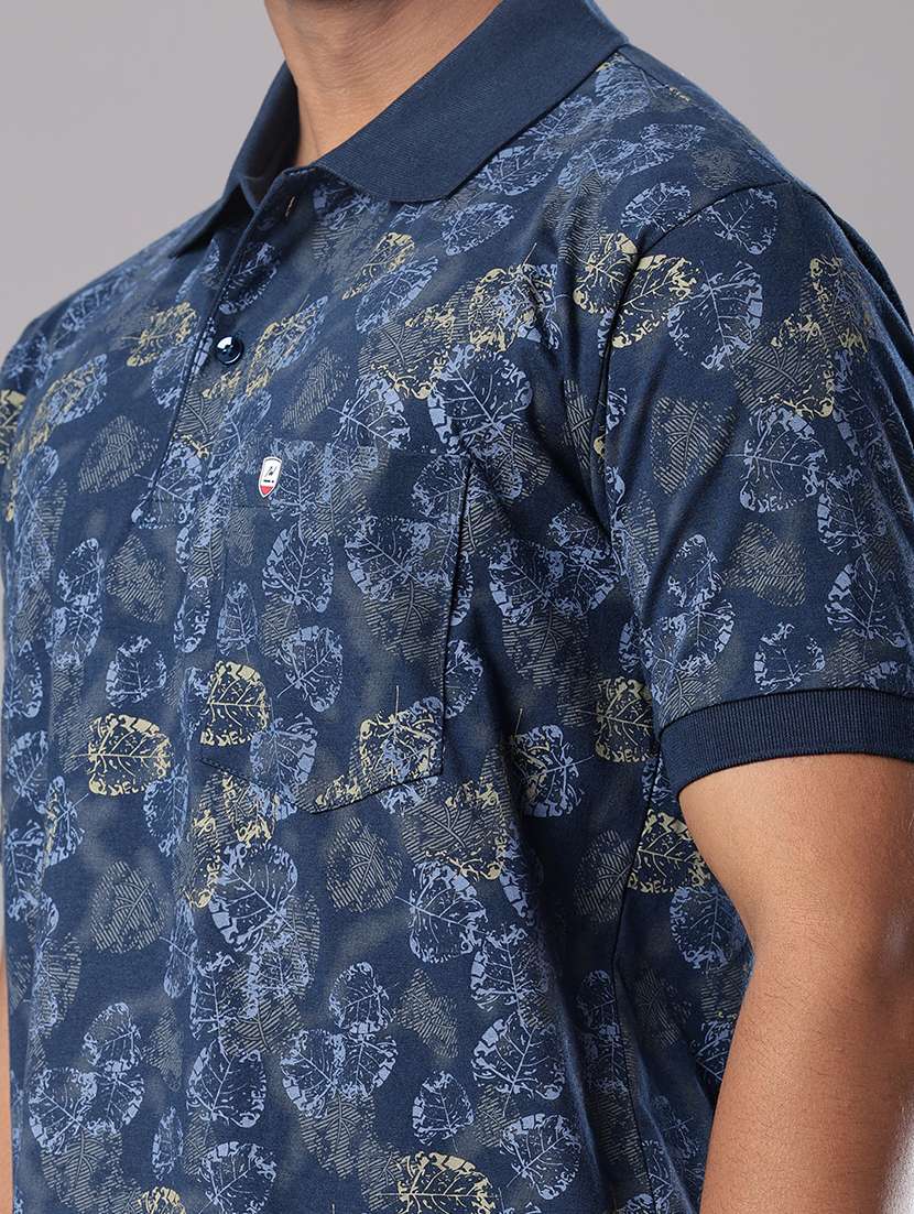 men printed short sleeve regular fit polo t-shirt - 21982682 -  Standard Image - 3