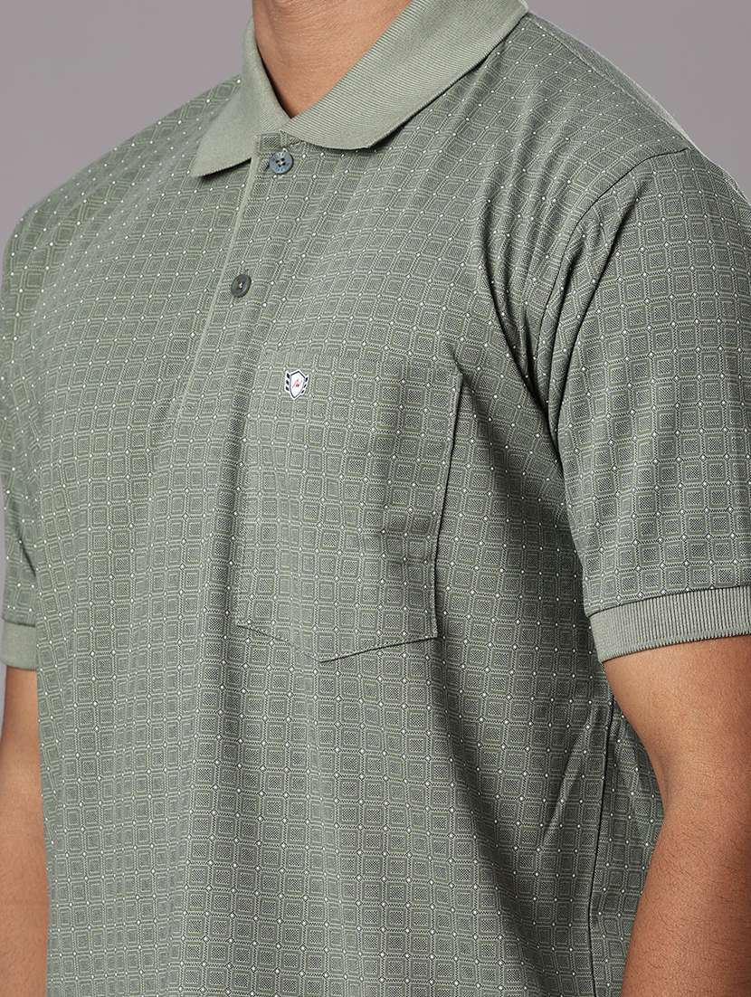 men printed short sleeve regular fit polo t-shirt - 21982686 - Standard Image - 3
