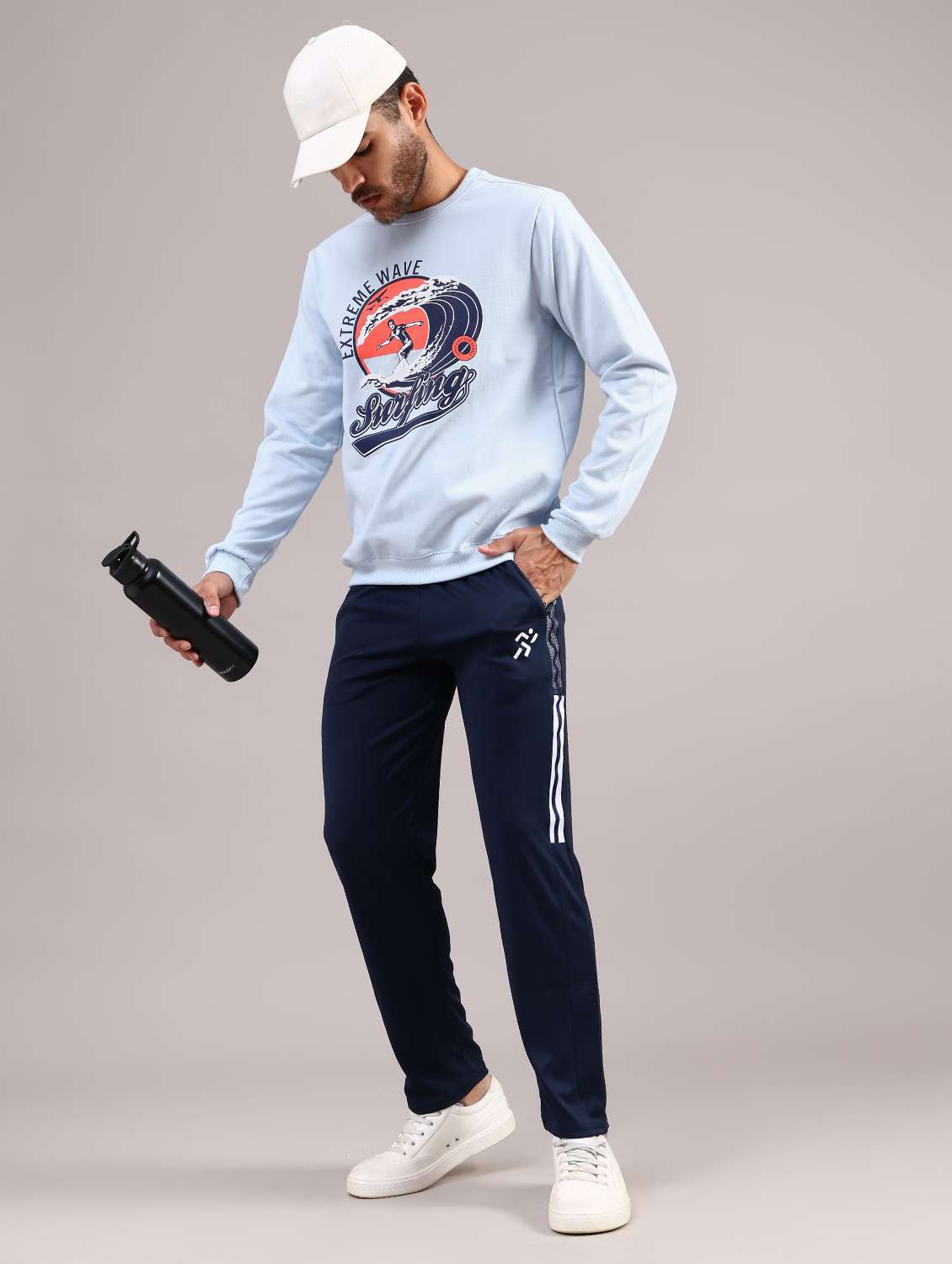 men tapered mid rise full length track pant - 21982794 -  Standard Image - 5