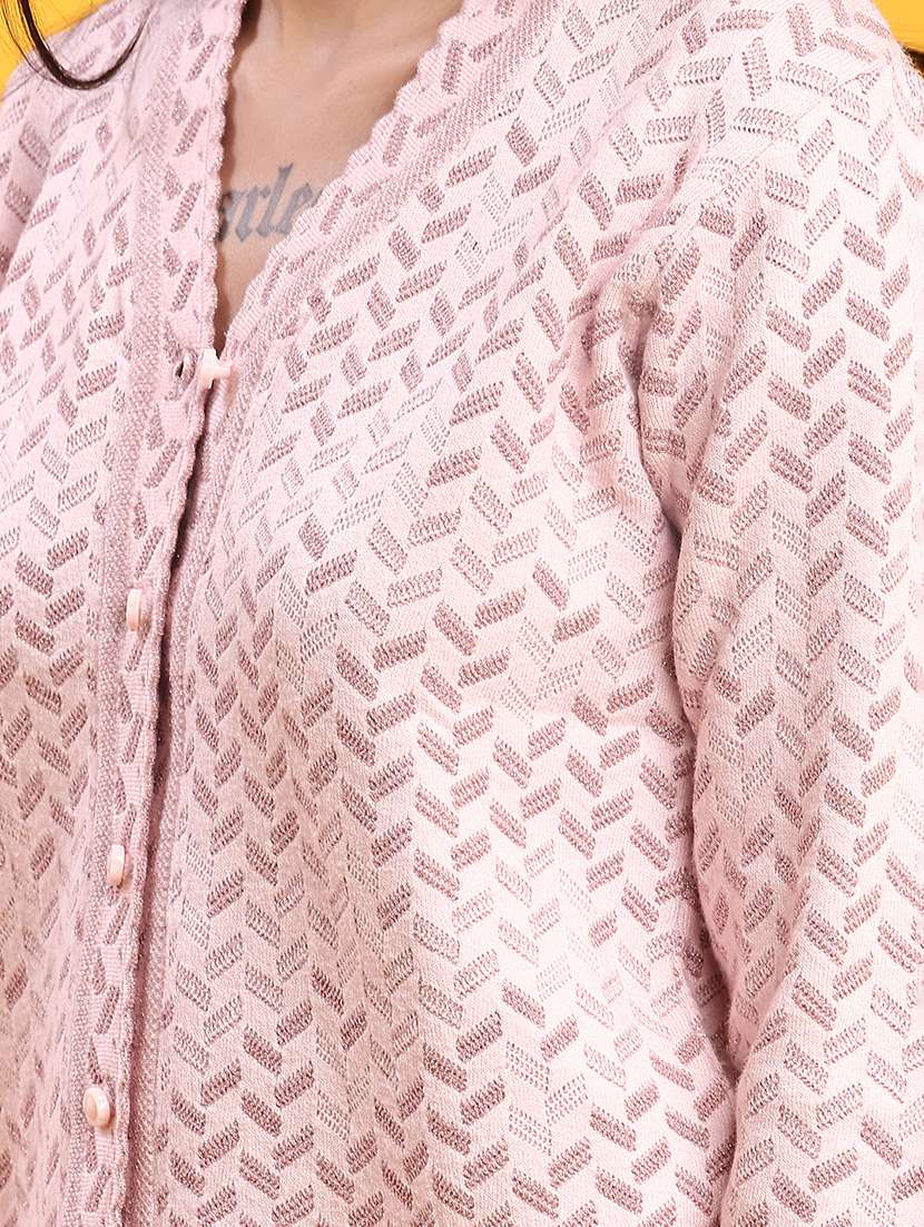 women self design long sleeve cardigan - 21982804 -  Standard Image - 5