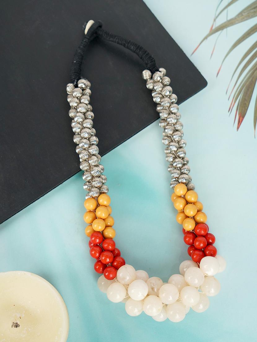 ethnic tribal handmade resin beaded fashion necklace - 21982830 - Zoom Image - 0