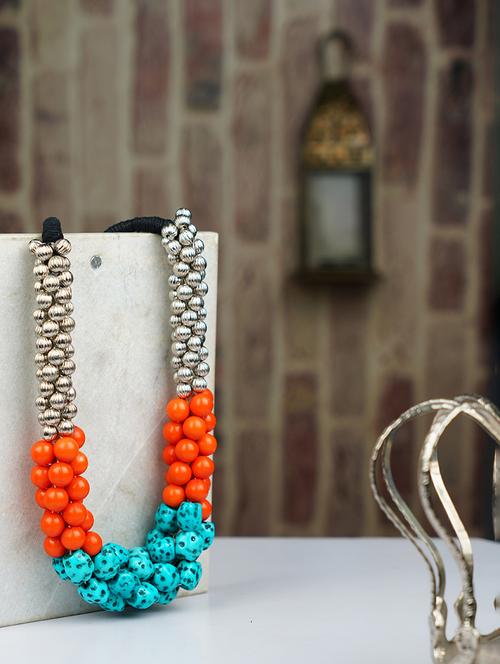 ethnic tribal handmade resin beaded fashion necklace - 21982831 -  Standard Image - 0