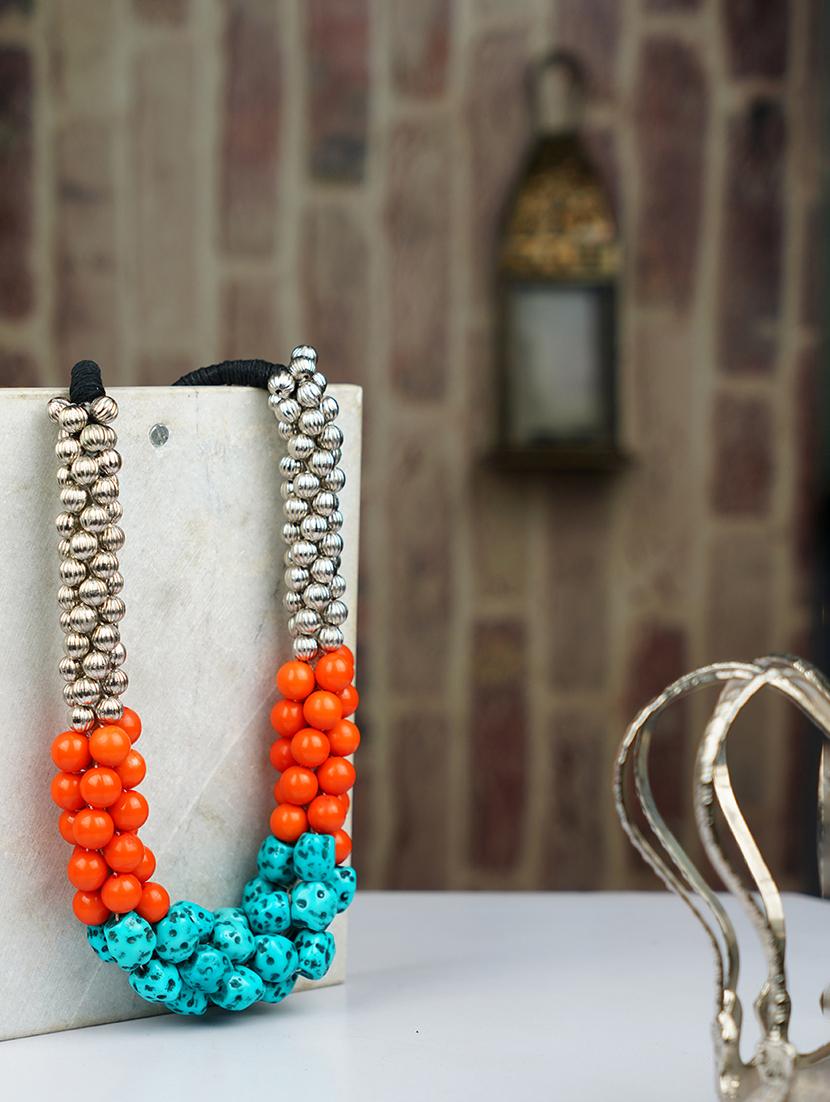 ethnic tribal handmade resin beaded fashion necklace - 21982831 -  Zoom Image - 0
