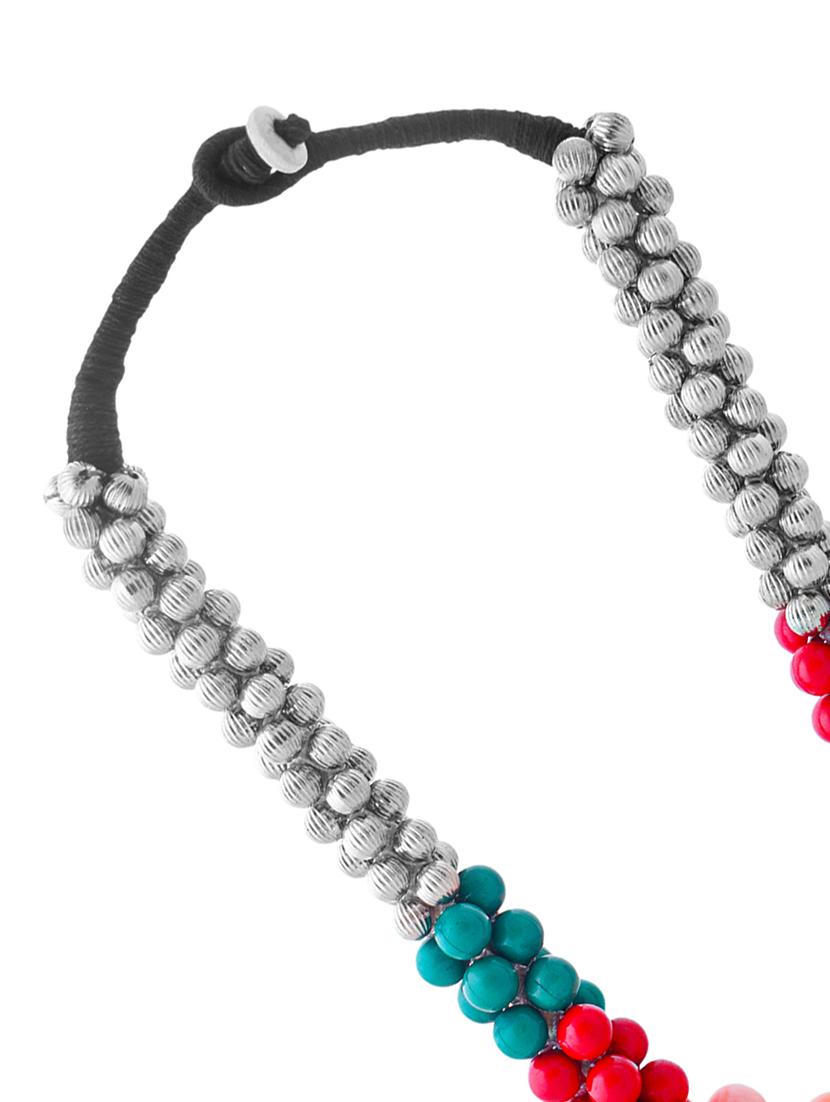 ethnic tribal handmade resin beaded fashion necklace - 21982834 - Standard Image - 3