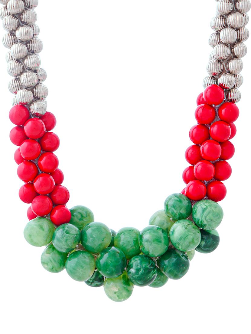 ethnic tribal handmade resin beaded fashion necklace - 21982837 - Standard Image - 3