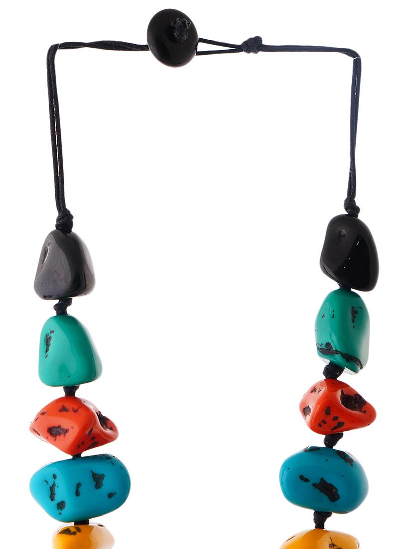 ethnic tribal handmade resin beaded fashion necklace - 21982840 - Standard Image - 3