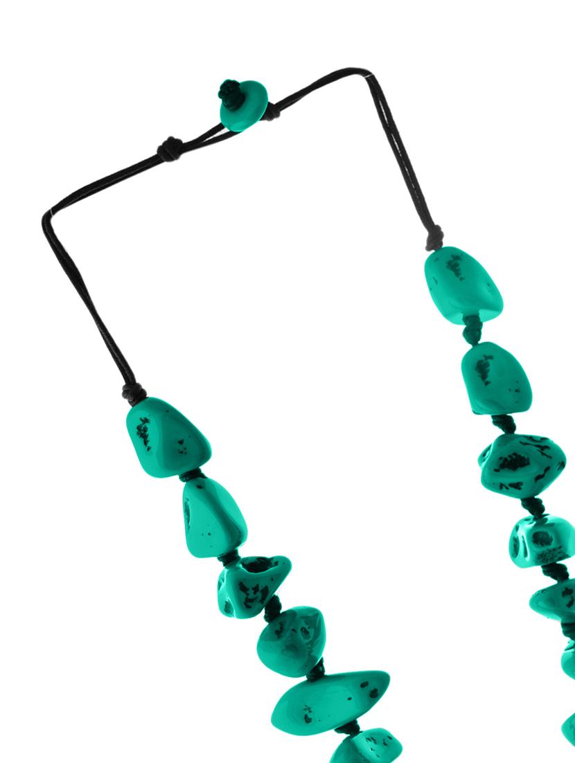 ethnic tribal handmade resin beaded fashion necklace - 21982842 - Standard Image - 3