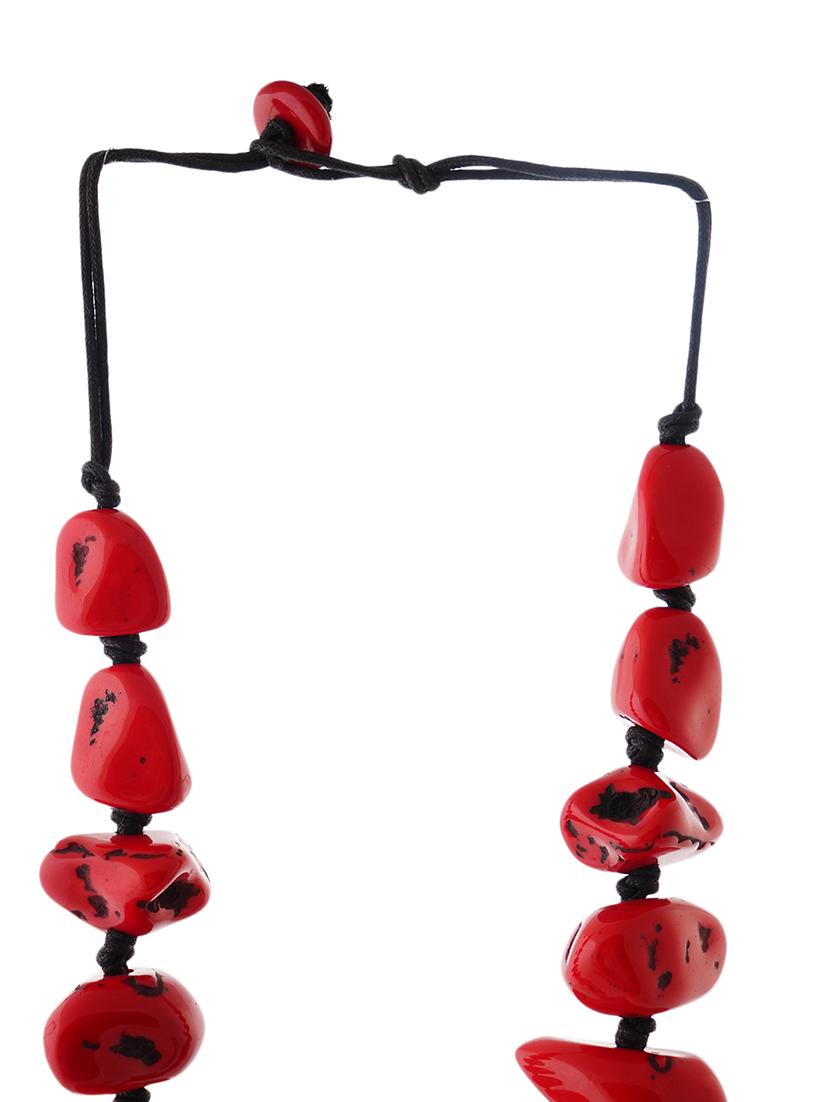 ethnic tribal handmade resin beaded fashion necklace - 21982844 - Standard Image - 3